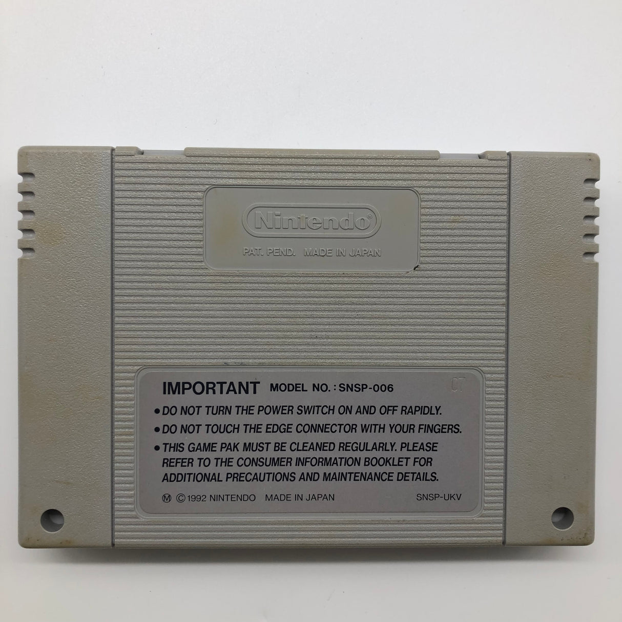 UN Squadron Super Nintendo SNES Game Cartridge PAL
