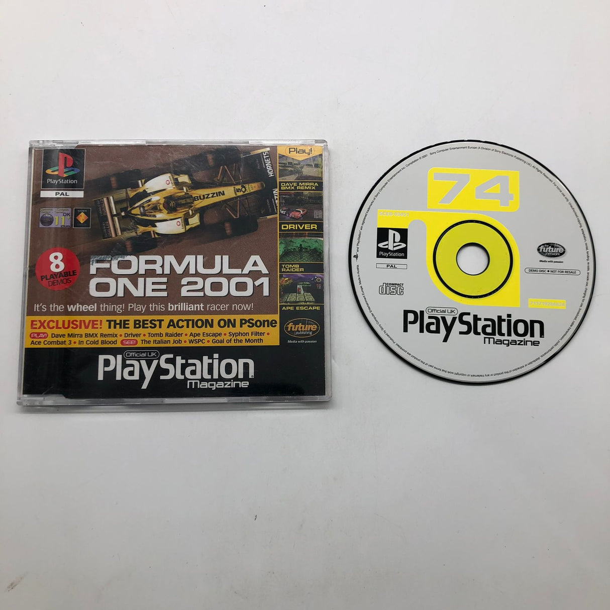 Demo Disc 74 Formula One 2001 Official UK Playstation Magazine Sony PS1 Playstation 1 PAL 25AU4