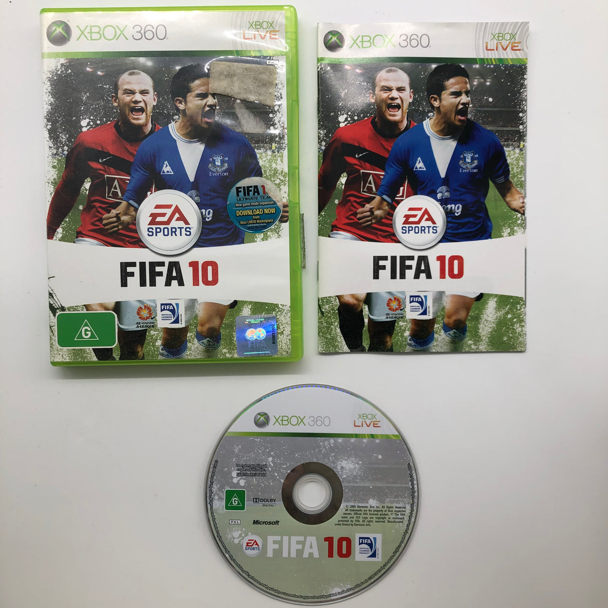 FIFA 10 Xbox 360 game + Manual PAL