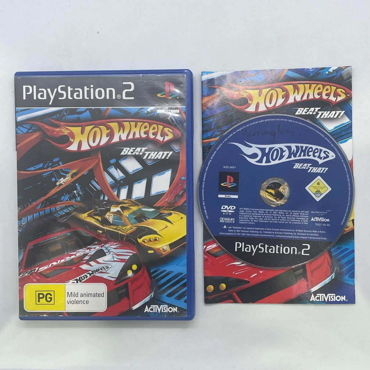 Hot Wheels Beat That PS2 Playstation 2 Game + Manual PAL