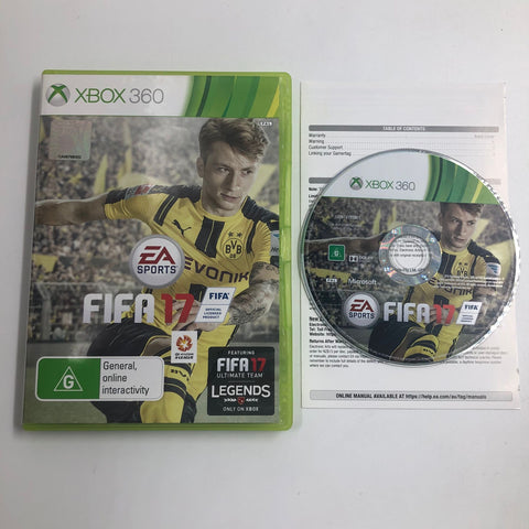 Fifa 17 Xbox 360 Game + Manual PAL 05A4