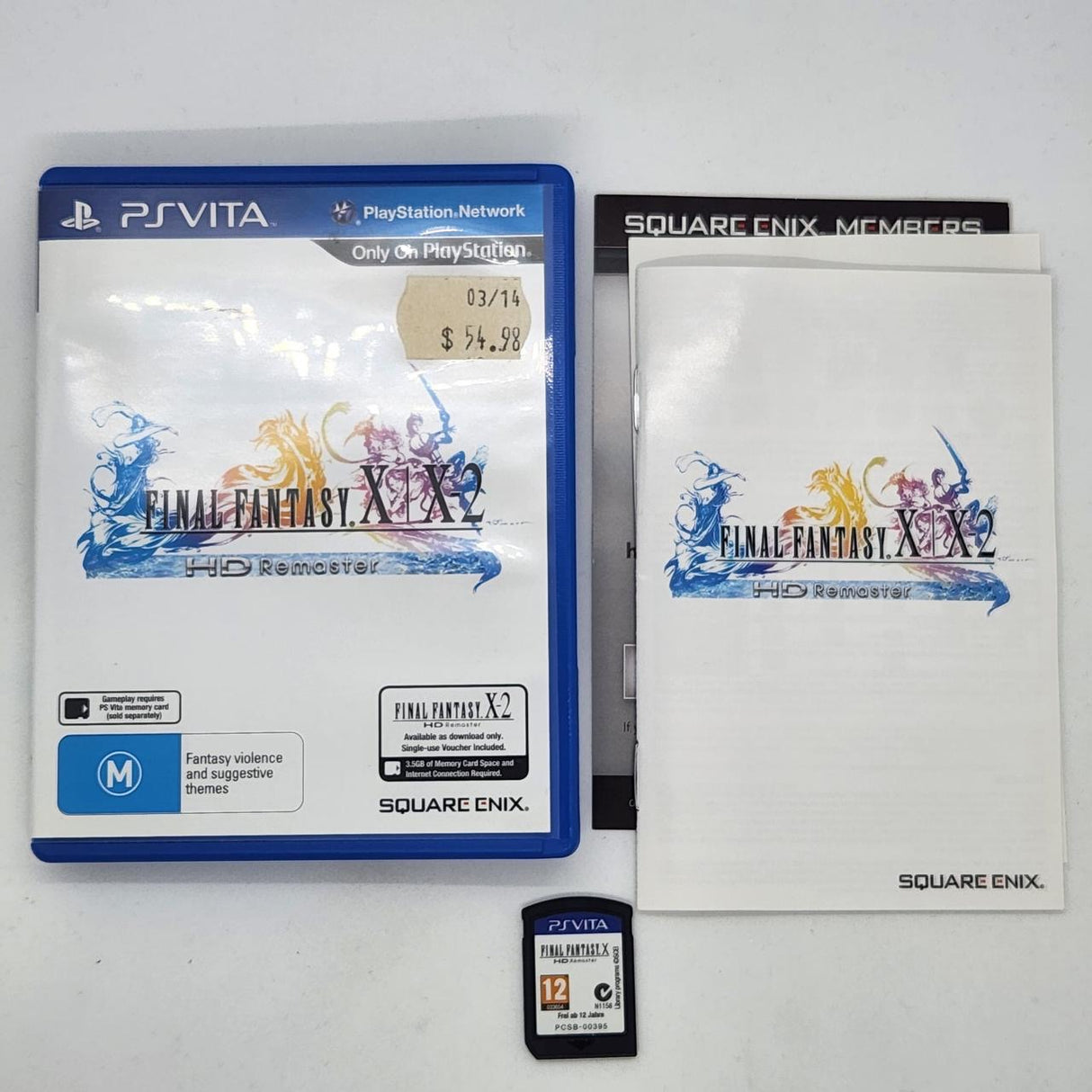 Final Fantasy X / X-2 HD Remaster PS Vita Playstation Game + Manual