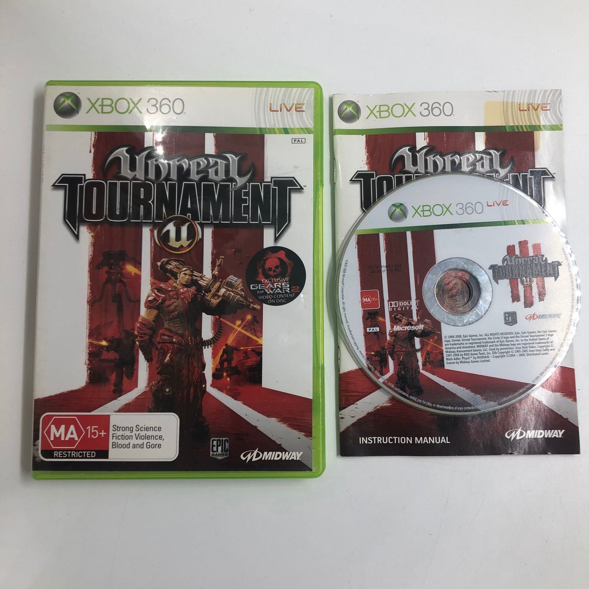 Unreal Tournament 3 Xbox 360 Game + Manual PAL