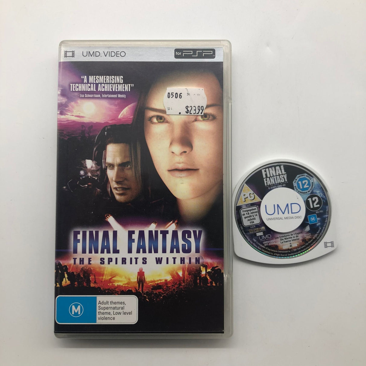 Final Fantasy Spirits Within PSP Playstation Portable UMD Video Movie