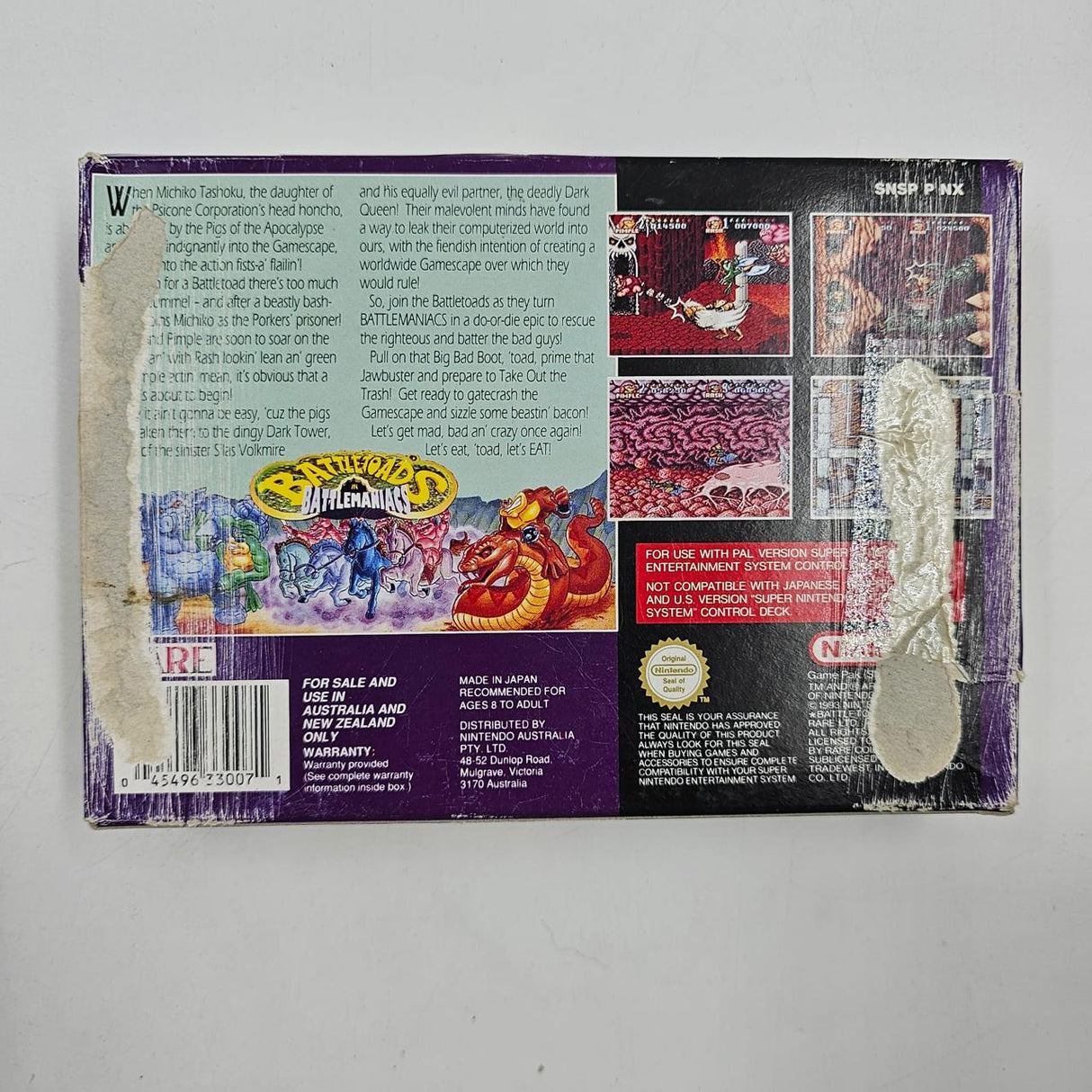 Battletoads in Battlemaniacs Super Nintendo SNES Game Boxed Complete PAL