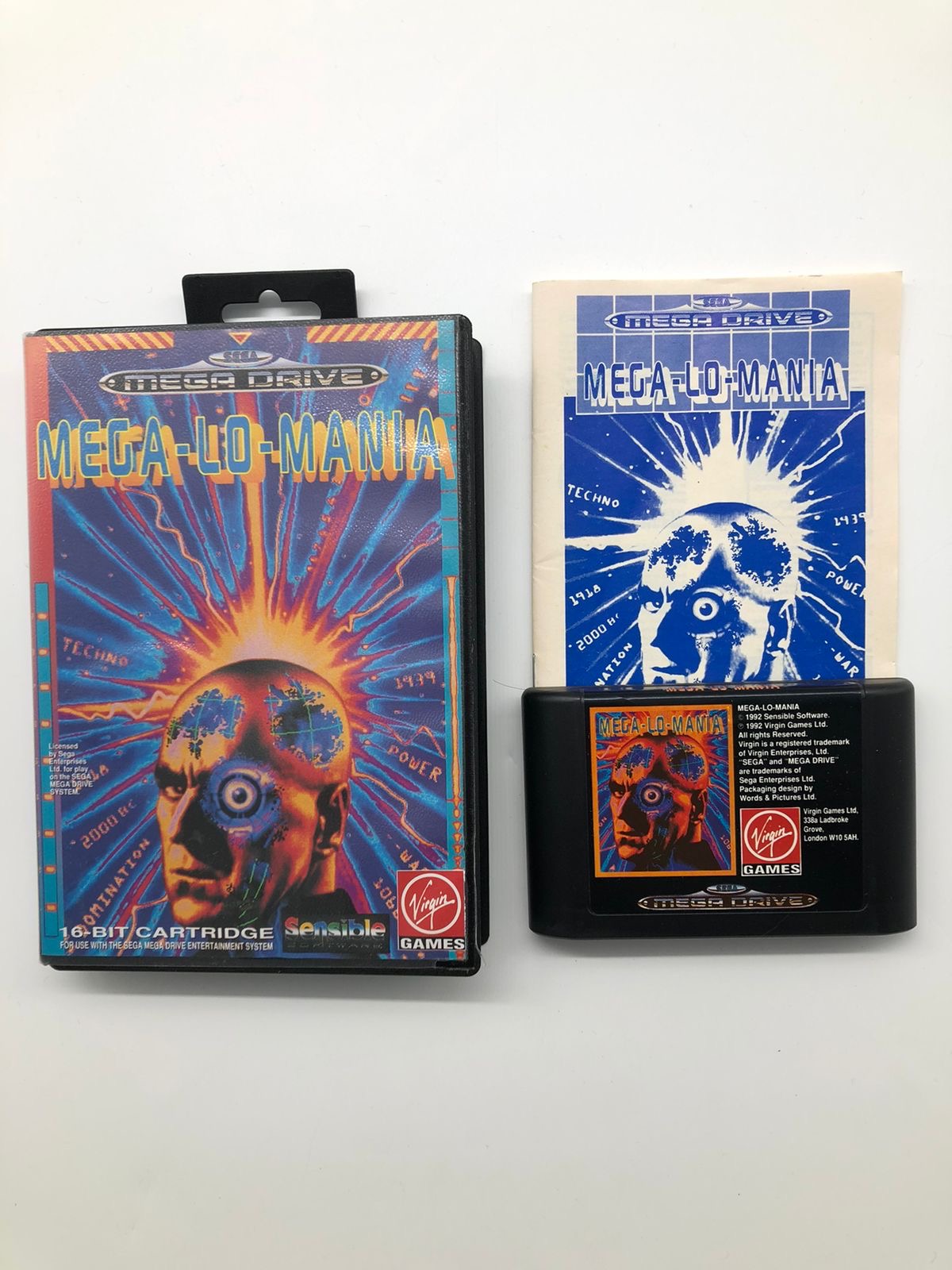 Mega-Lo-Mania Sega Mega Drive Game + Manual PAL