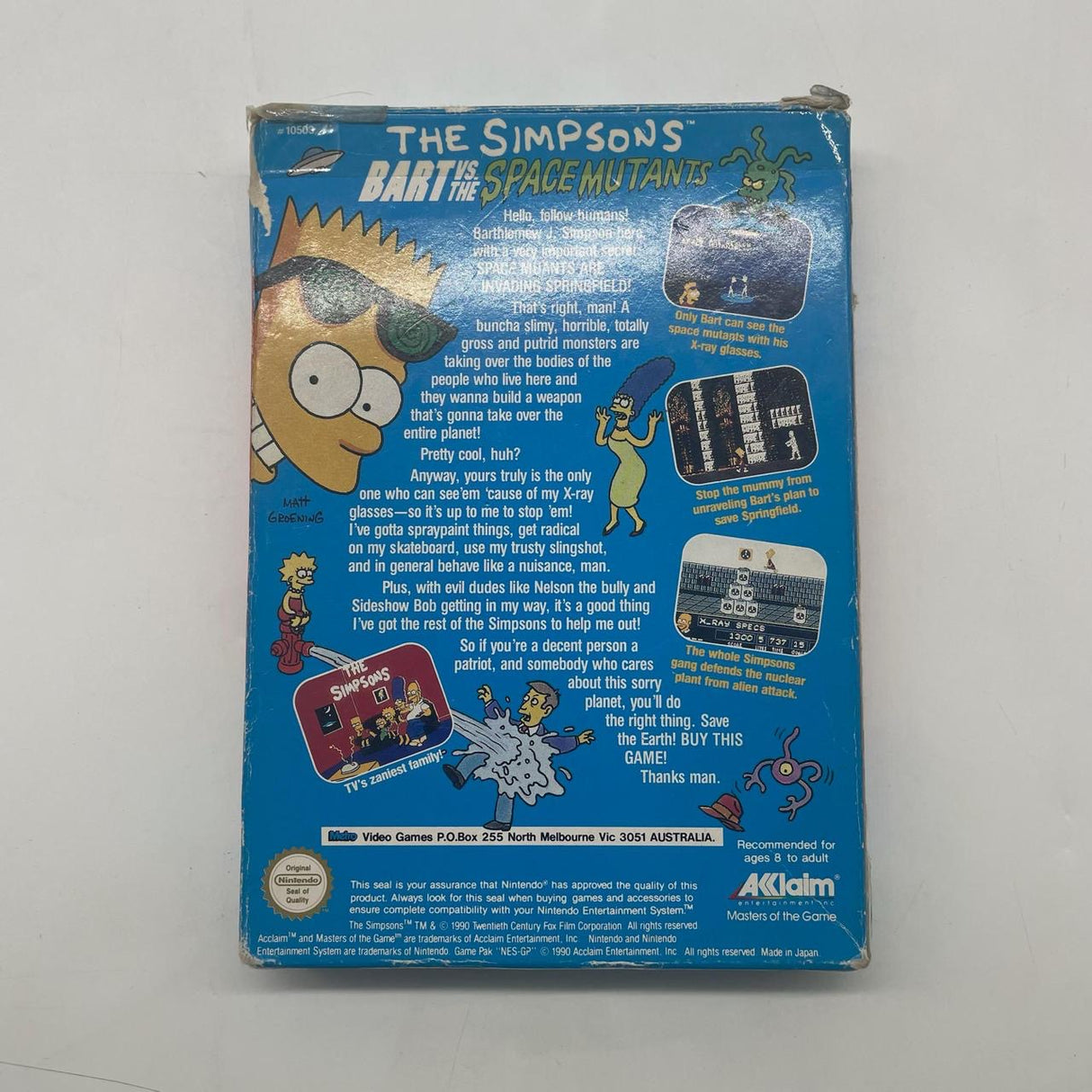 Nintendo The Simpsons Bart Vs. The Space Mutants Nintendo Entertainment System NES Game Boxed Complete PAL