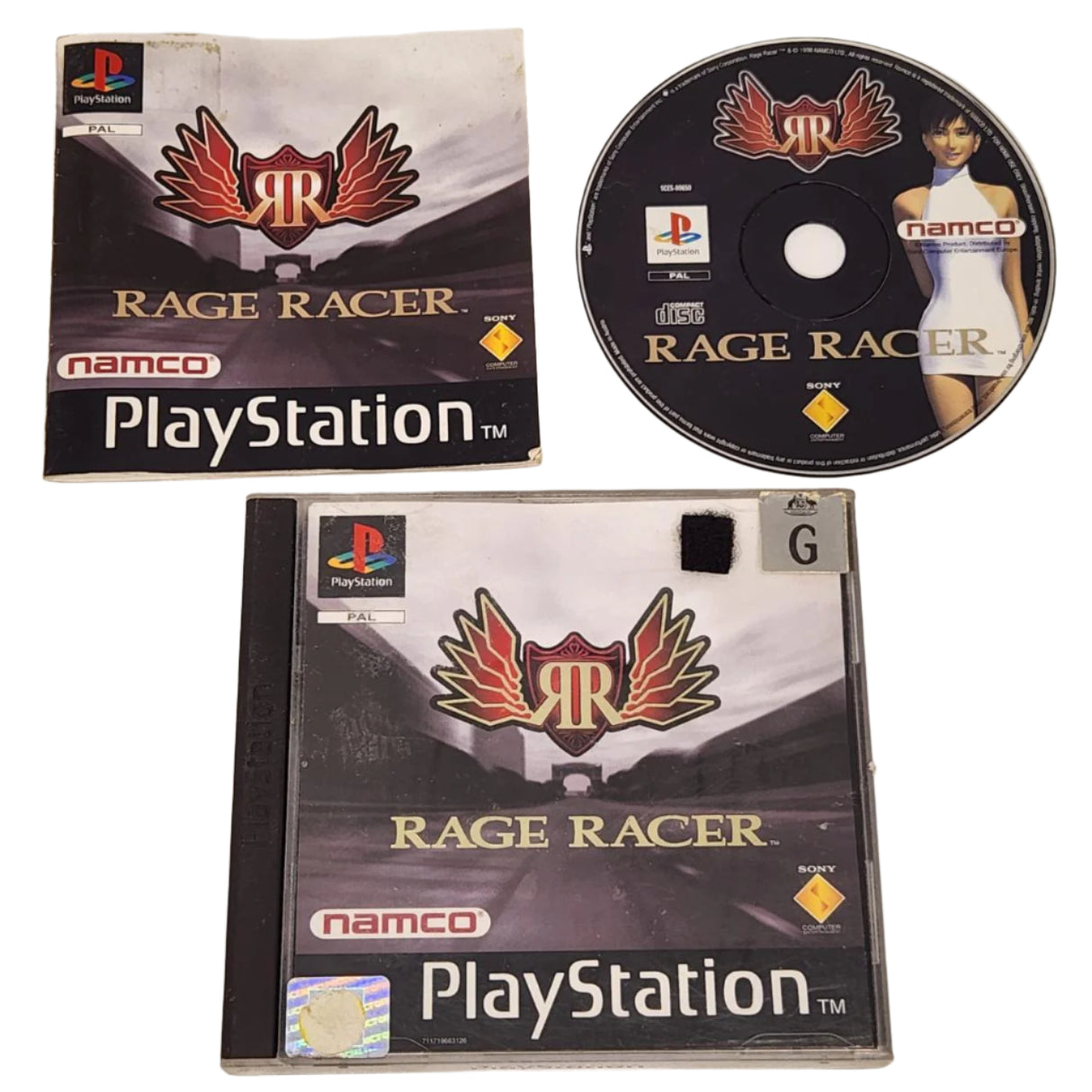 Rage Racer PS1 Playstation 1 Game + Manual PAL