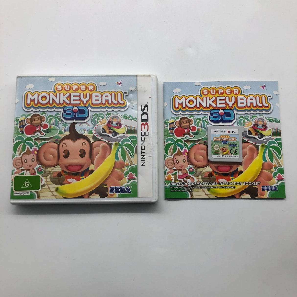 Super Monkey Ball 3D Nintendo 3DS Game + Manual PAL