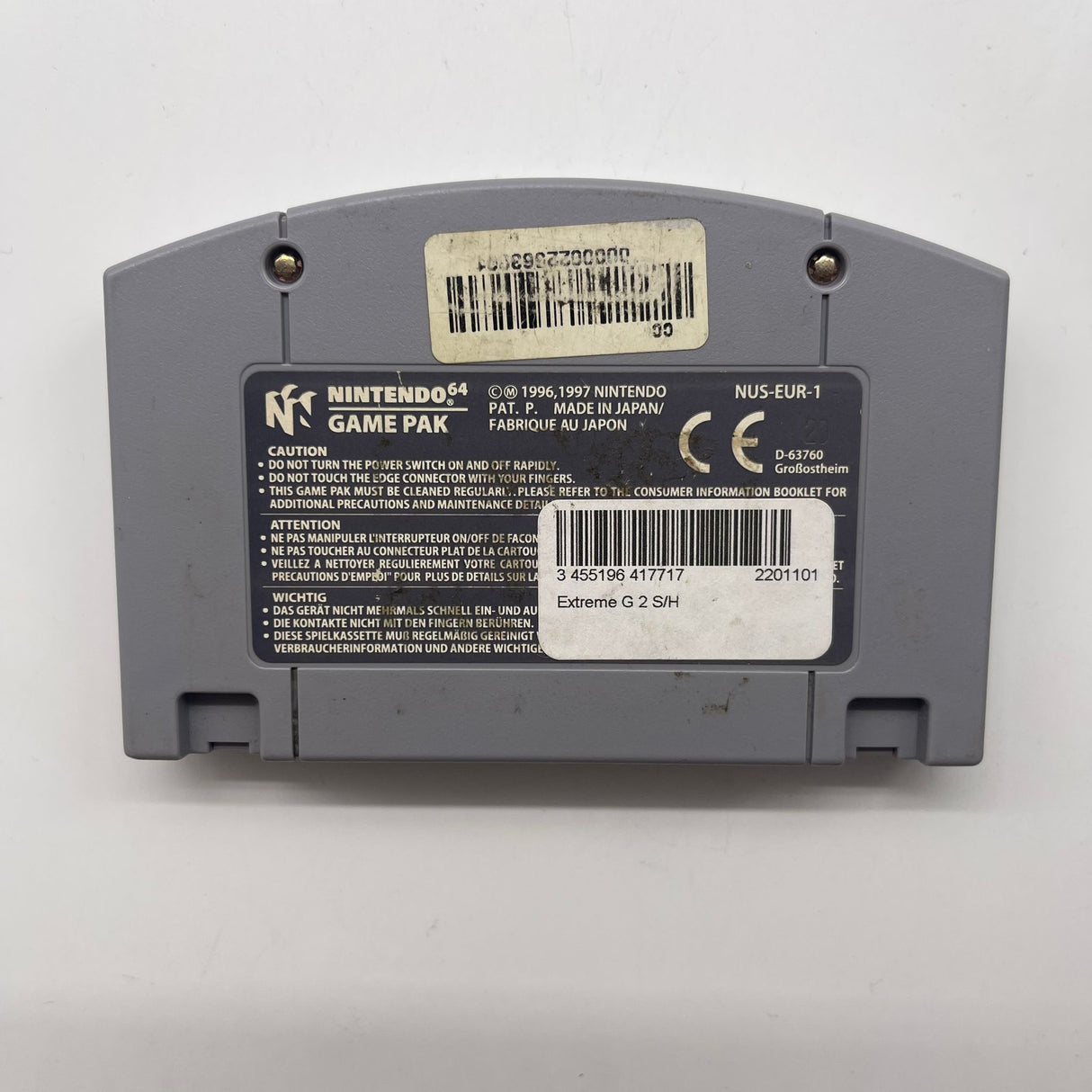 Extreme G Nintendo 64 N64 Game Cartridge PAL