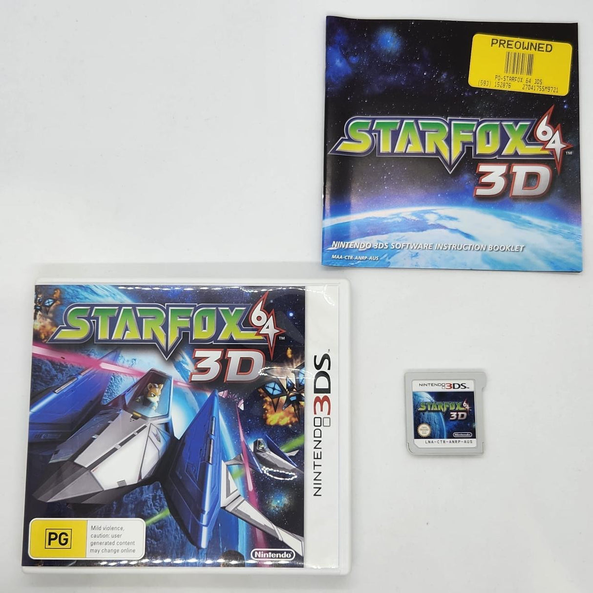 Starfox 64 3D Nintendo 3DS Game + Manual PAL