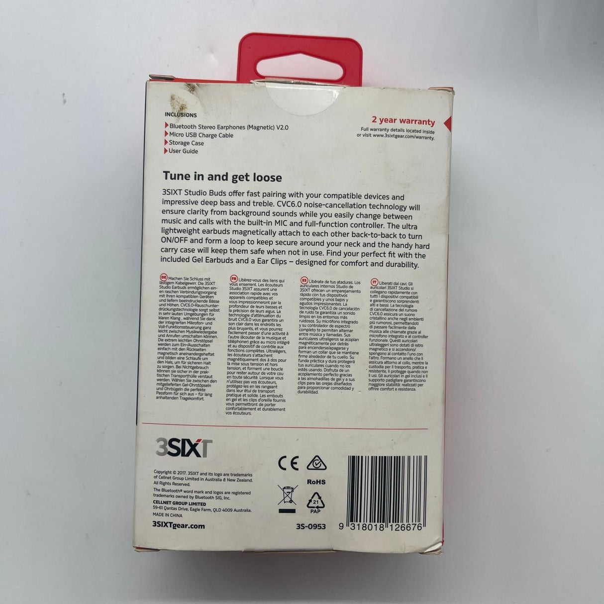 3sixT Wireless BT Studio Buds Lightweight