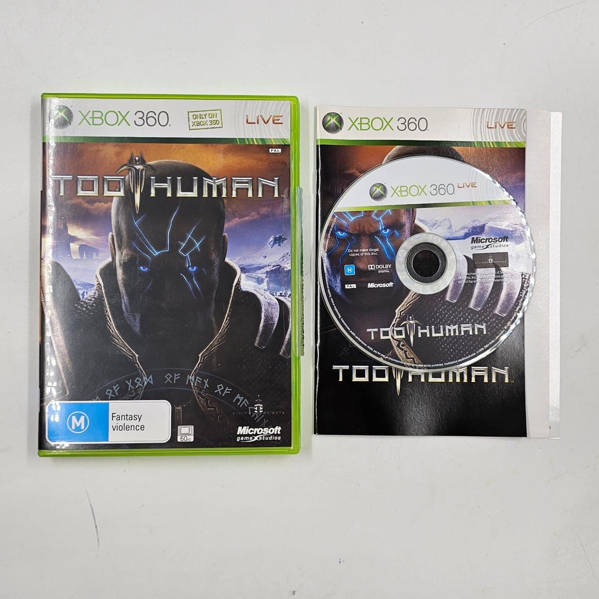 Too Human Xbox 360 Game + Manual PAL