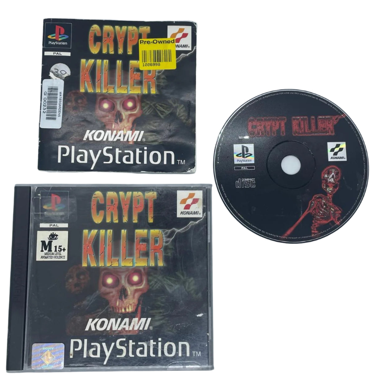Crypt Killer PS1 Playstation 1 Game + Manual PAL