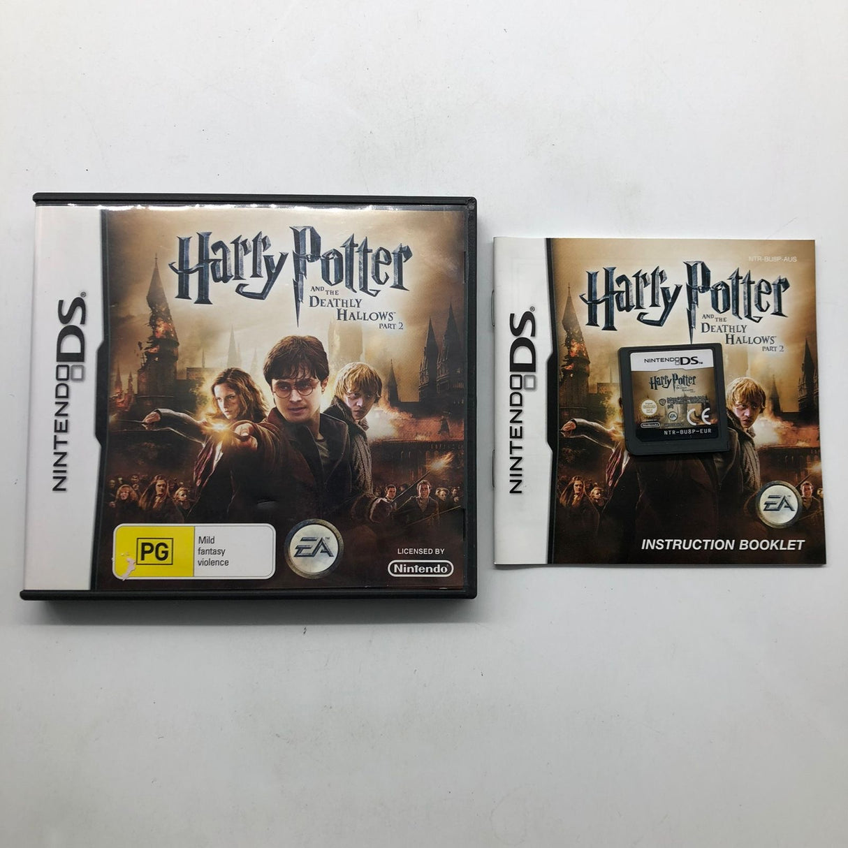 Harry Potter And The Deathly Hallows Part 2 Nintendo DS Game + Manual 25AU4