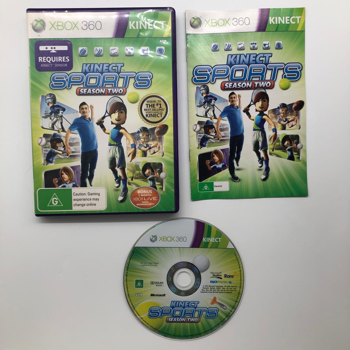 Kinect Sports Season Two Xbox 360 Game + Manual PAL