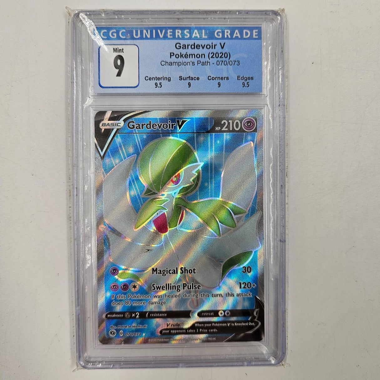 Gardevoir V Pokemon Card 070/073 Champion's Path Graded CGC 9