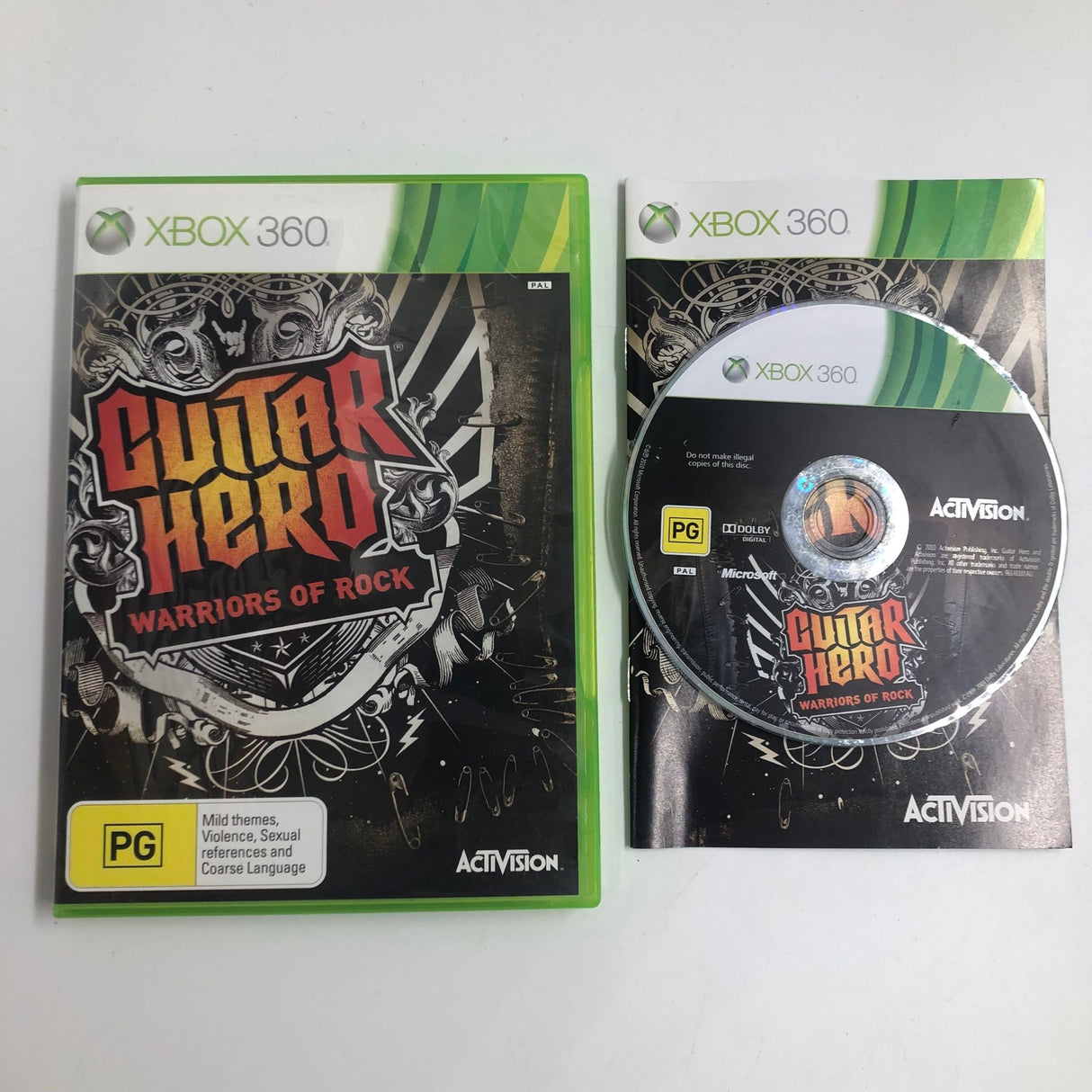 Guitar Hero Warriors Of Rock Xbox 360 Game + Manual PAL