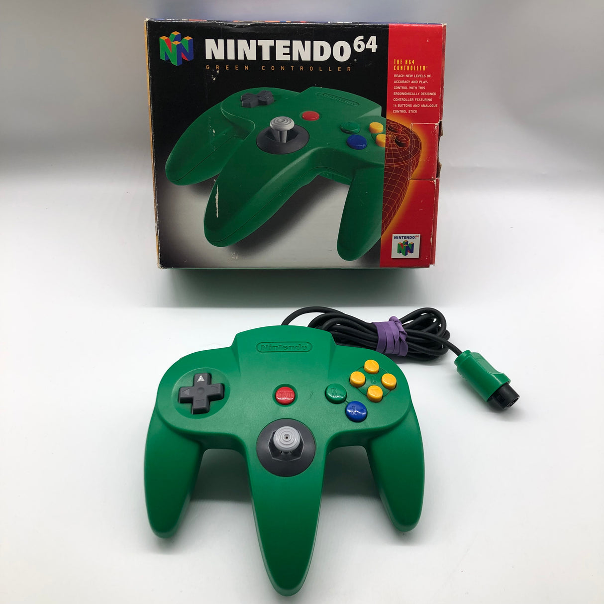 Nintendo 64 N64 Green Controller Boxed PAL