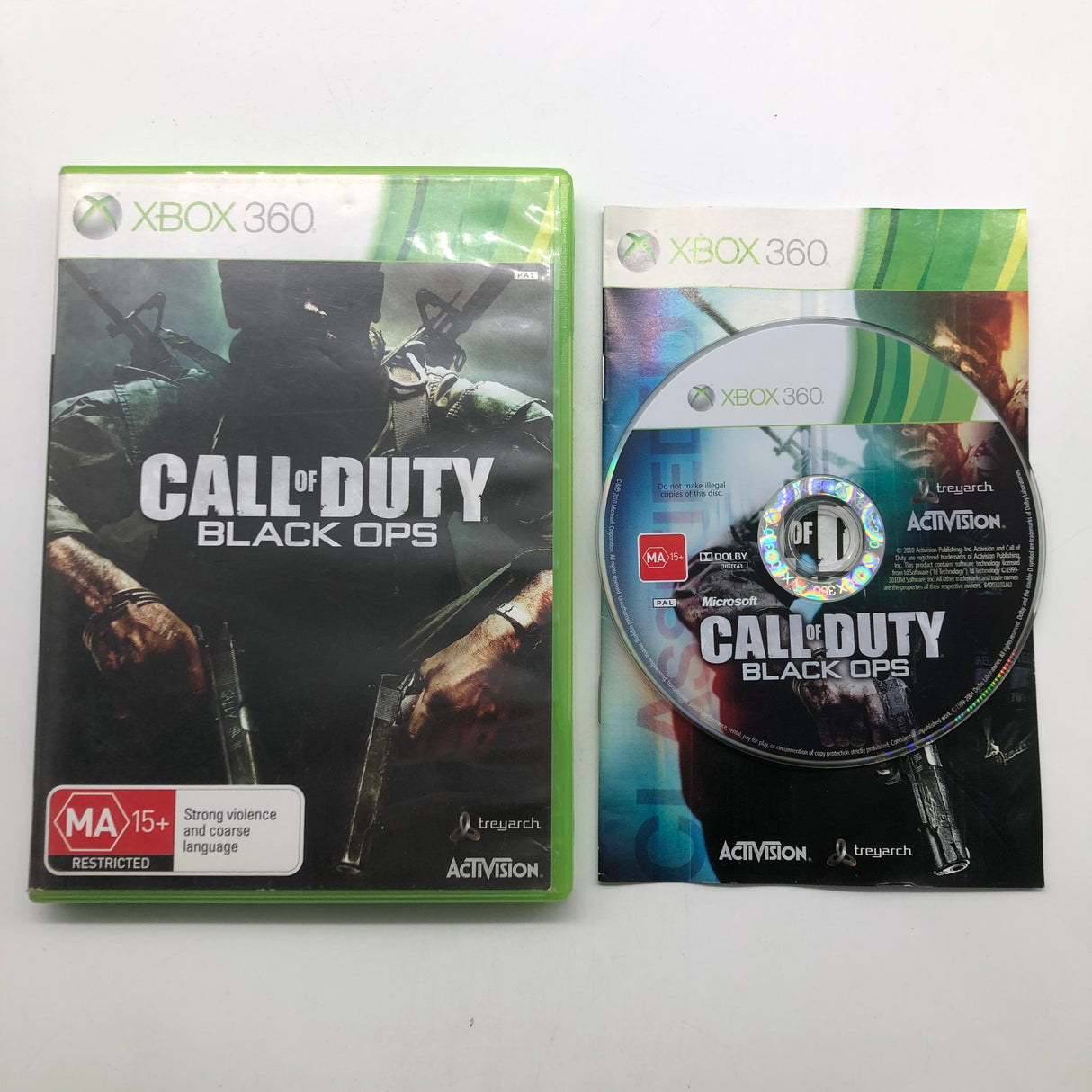 Call Of Duty Black Ops Xbox 360 Game + Manual PAL 25AU4