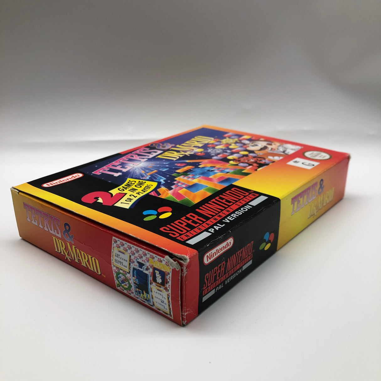 Tetris and Dr. Mario Super Nintendo SNES Game Boxed Complete PAL