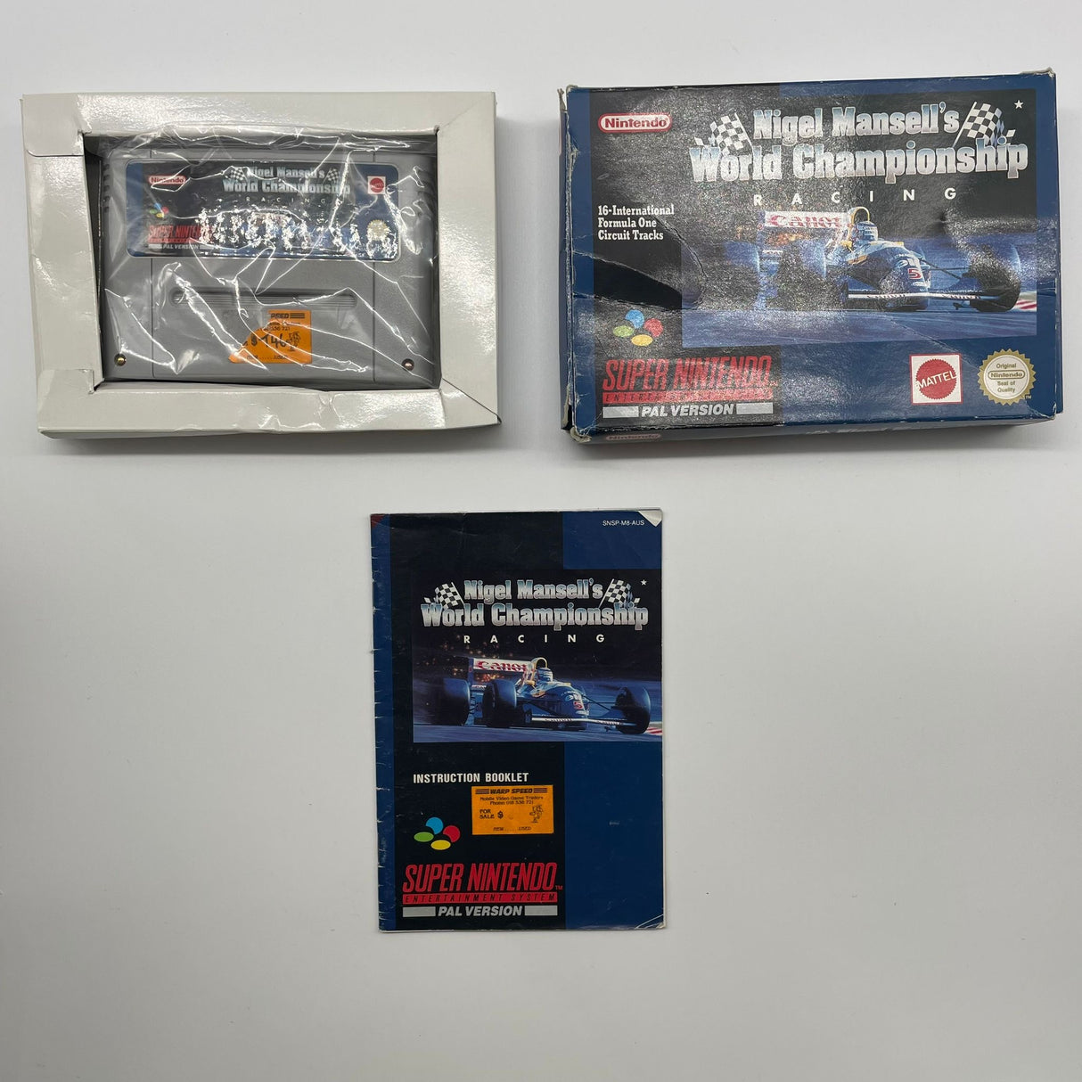 Nigel Mansell's World Championship Super Nintendo SNES Game Boxed PAL