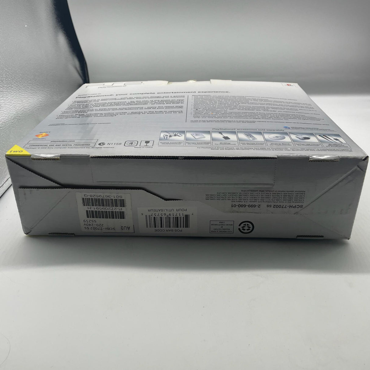 Sony PS2 PlayStation 2 Silver Slim Console with Controller Boxed PAL