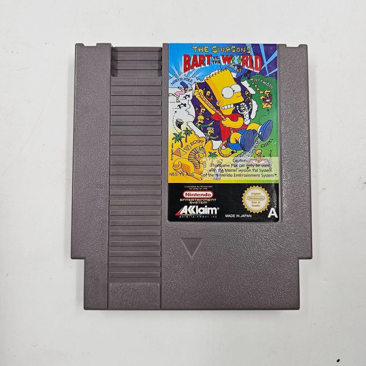 The Simpsons Bart vs The World Nintendo Entertainment System NES Game PAL