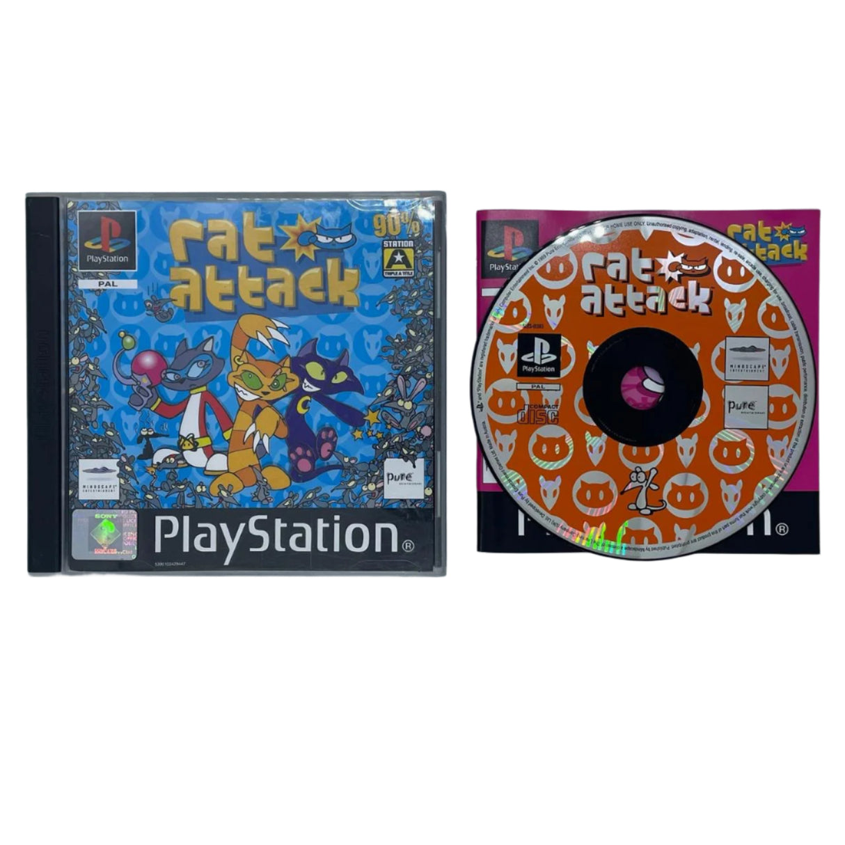 Rat Attack PS1 Playstation 1 Game + Manual PAL