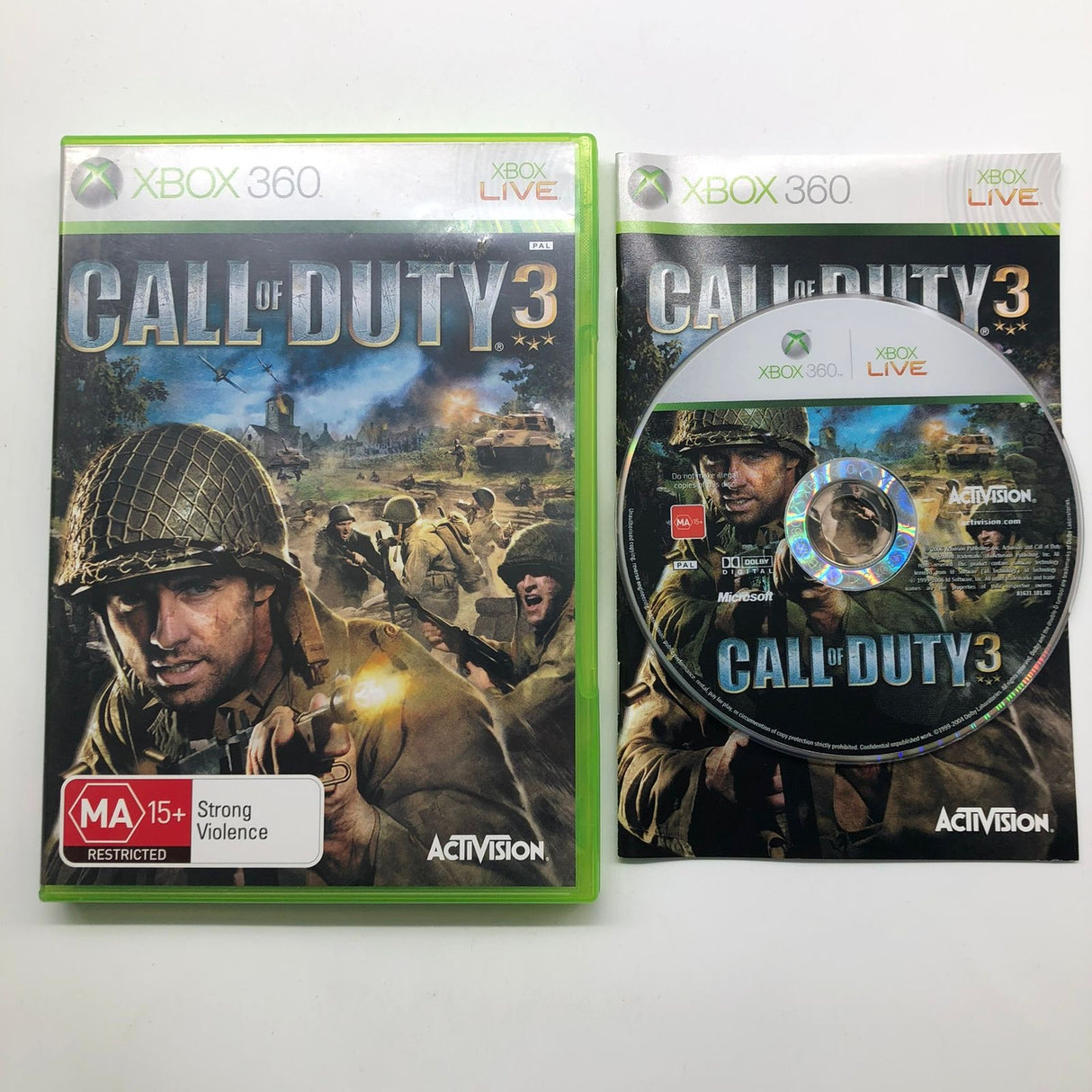 Call of Duty 3 Xbox 360 Game + Manual PAL