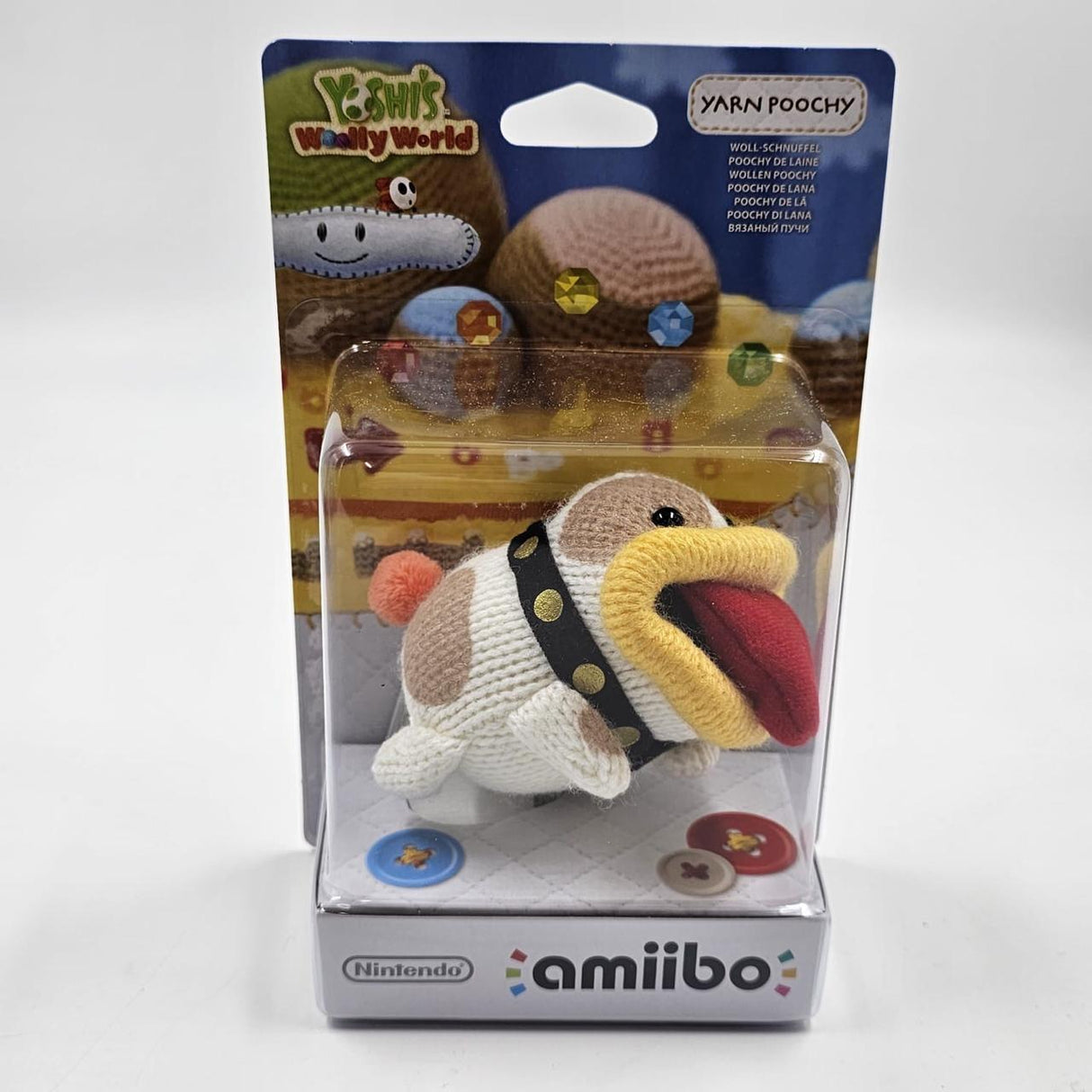 Yoshi's Woolly World Yarn Poochy Nintendo Amiibo