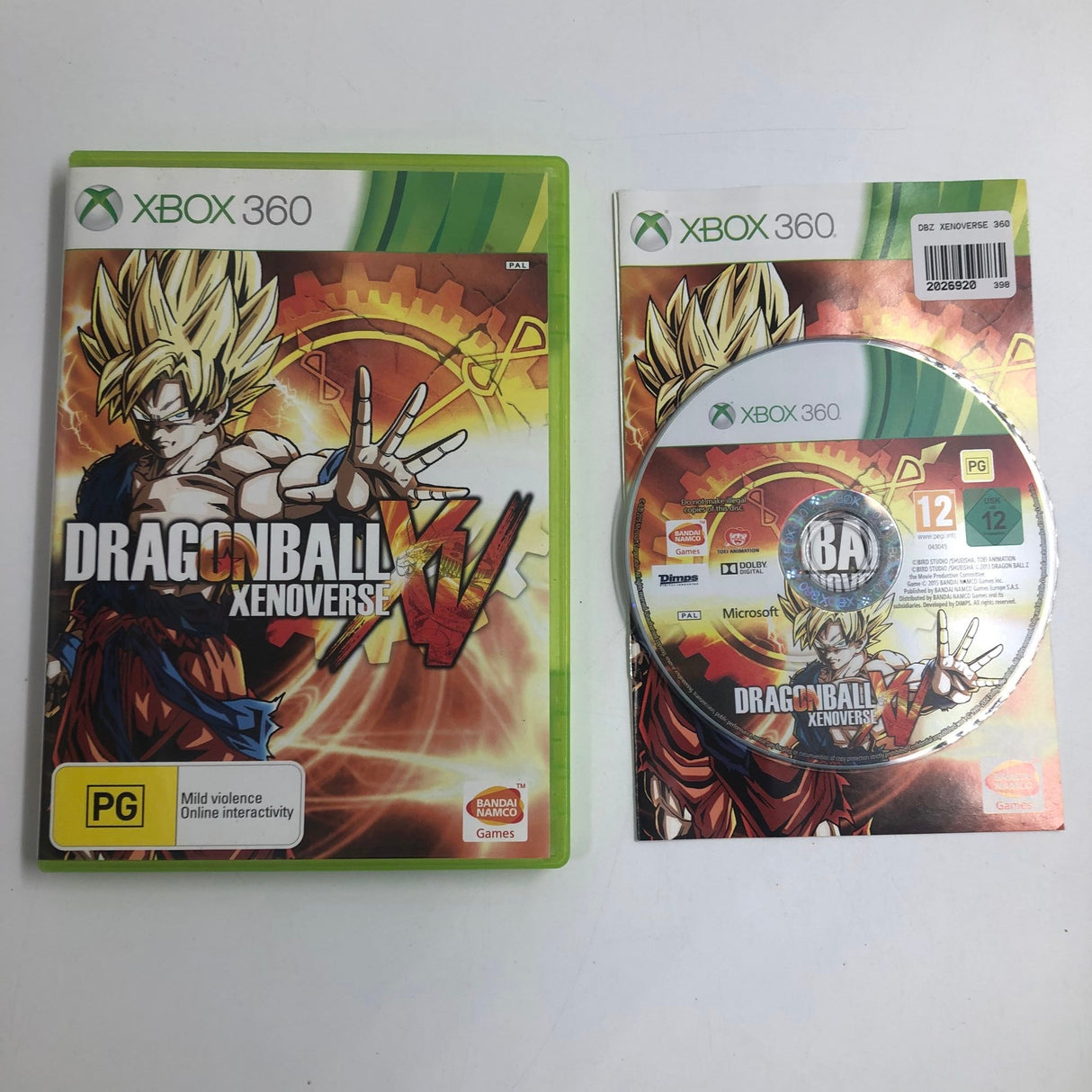 Dragon Ball XV Xenoverse Xbox 360 Game + Manual PAL
