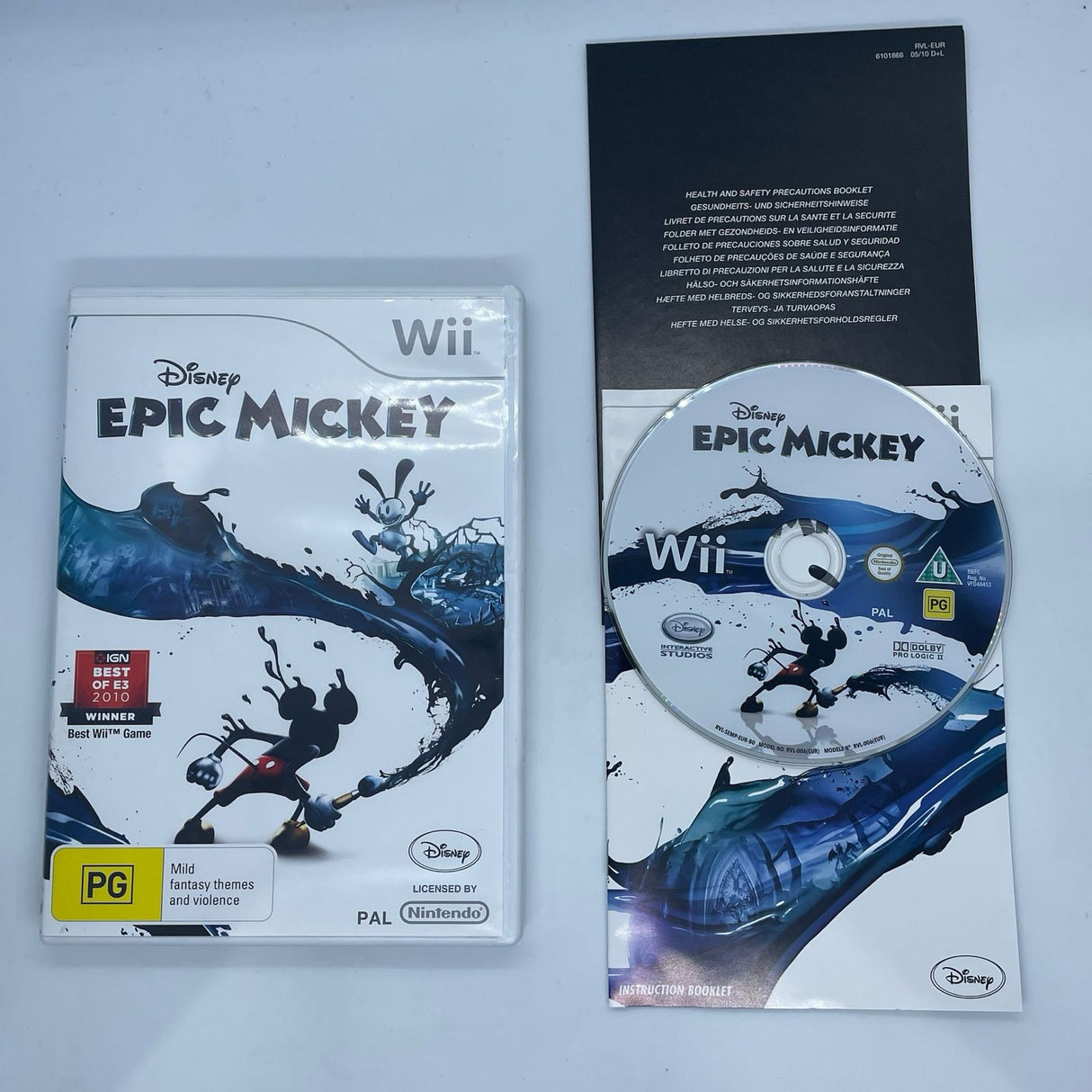 Disney Epic Mickey Nintendo Wii Game + Manual PAL