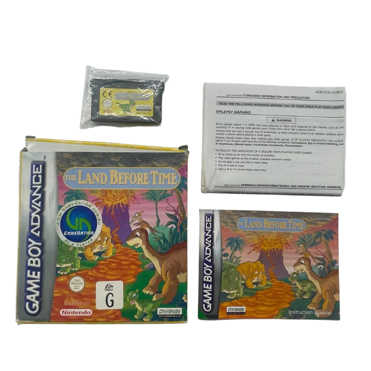 The Land Before Time Nintendo Gameboy Advance GBA Game Boxed Complete PAL