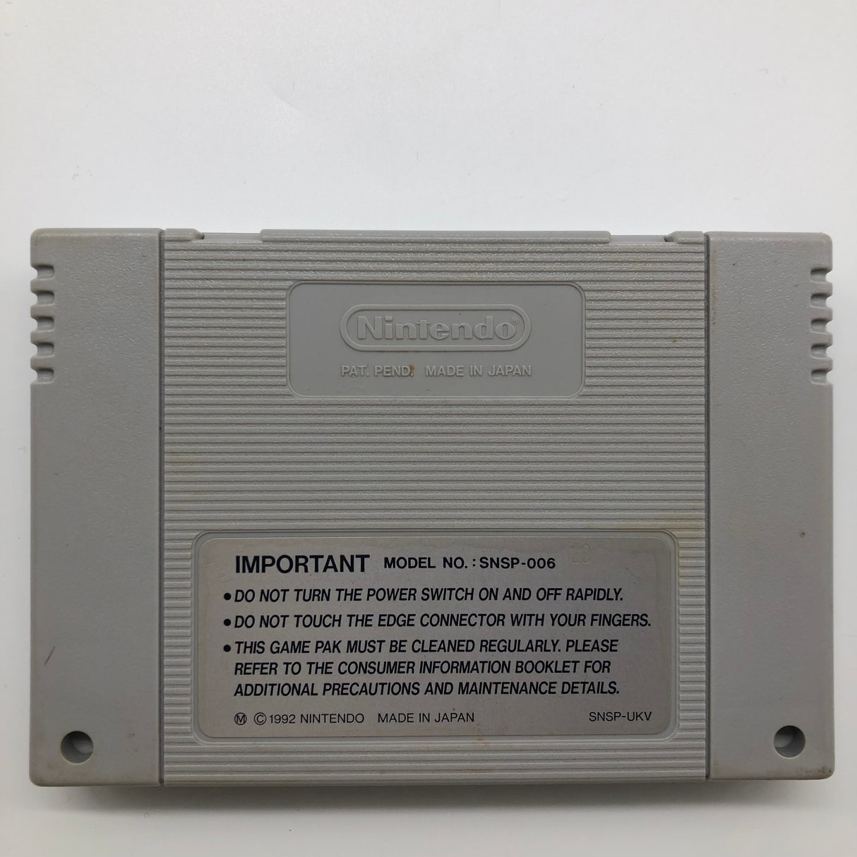 NHLPA Hockey 93 Super Nintendo SNES Game Cartridge PAL