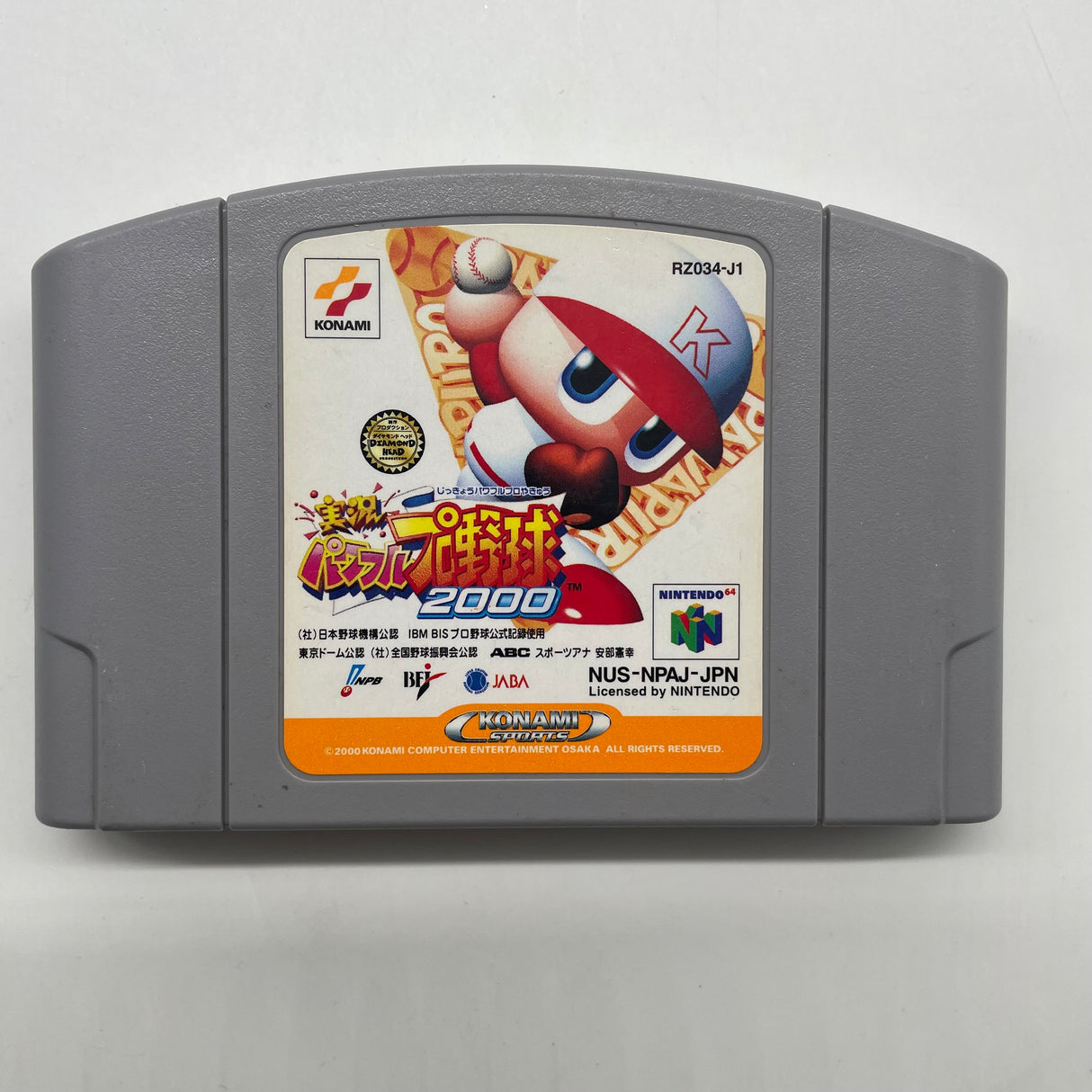 Jikkyou Powerful Pro Yakyuu Baseball 2000 Nintendo 64 N64 Game Cartridge Only