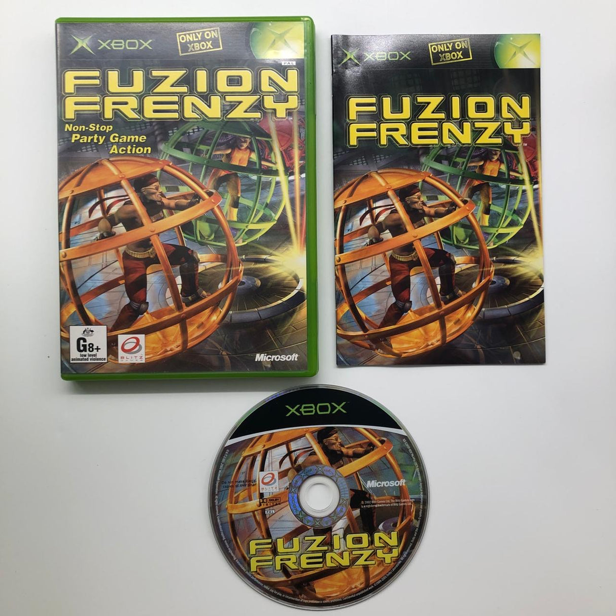 Fuzion Frenzy Xbox Original Game + Manual PAL