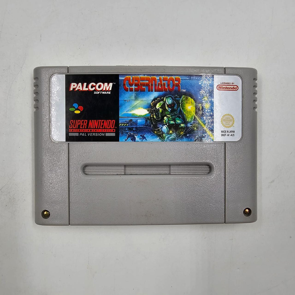 Cybernator Super Nintendo SNES Game Cartridge PAL