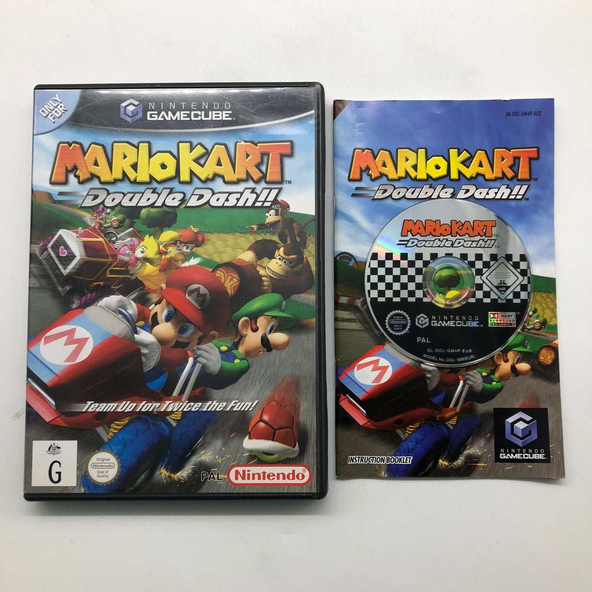Mario Kart Double Dash Nintendo Gamecube Game + Manual PAL 25AU4
