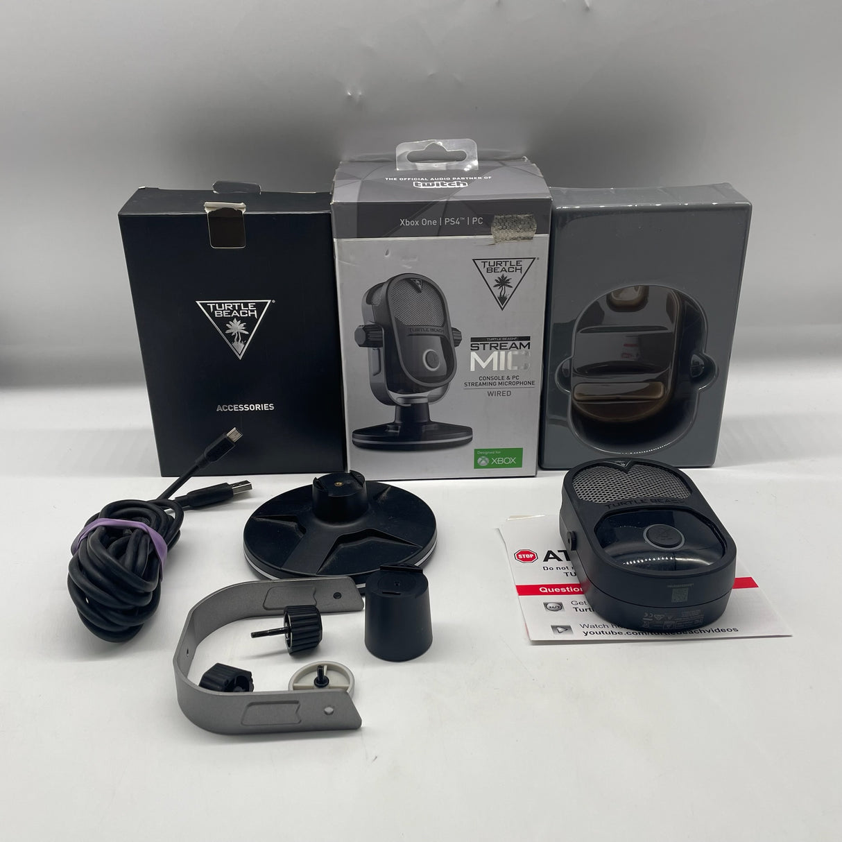 Turtle Beach Stream Mic Console & PC Wired Streaming Microphone Xbox One PS4 PC