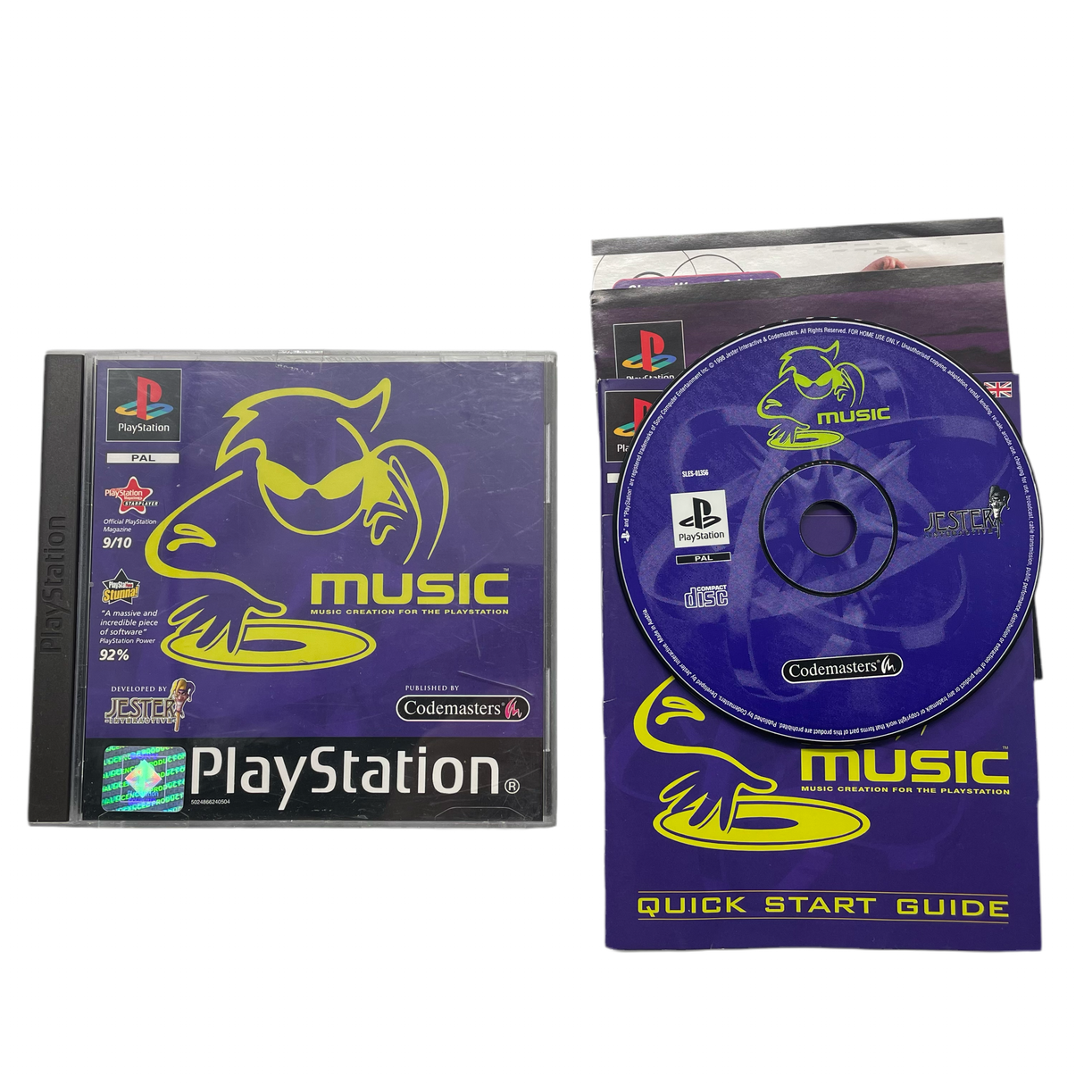Music PlayStation 1 PS1 Game + Manual PAL