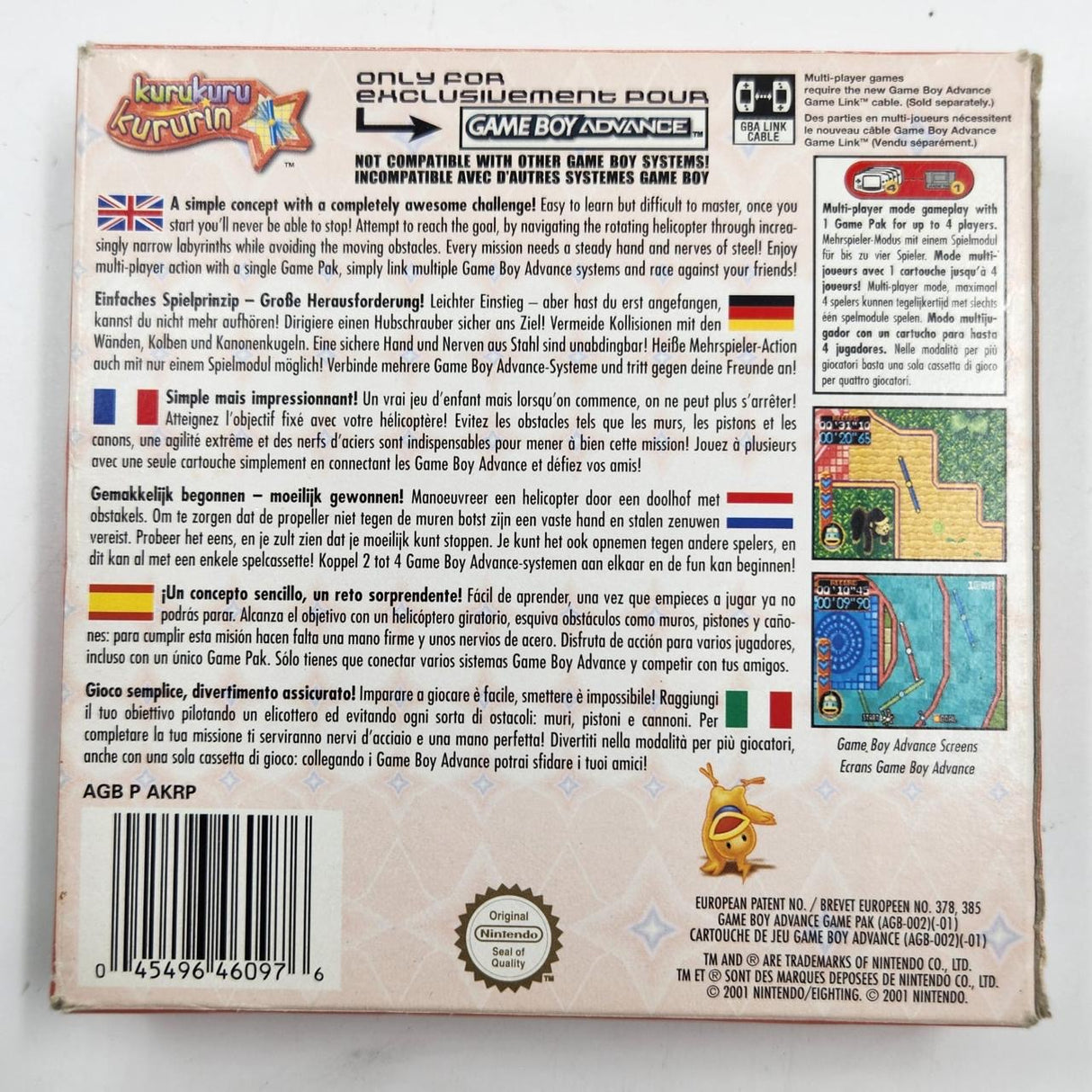 Kuru kuru Kururin Nintendo Gameboy Advance GBA Game Boxed Complete
