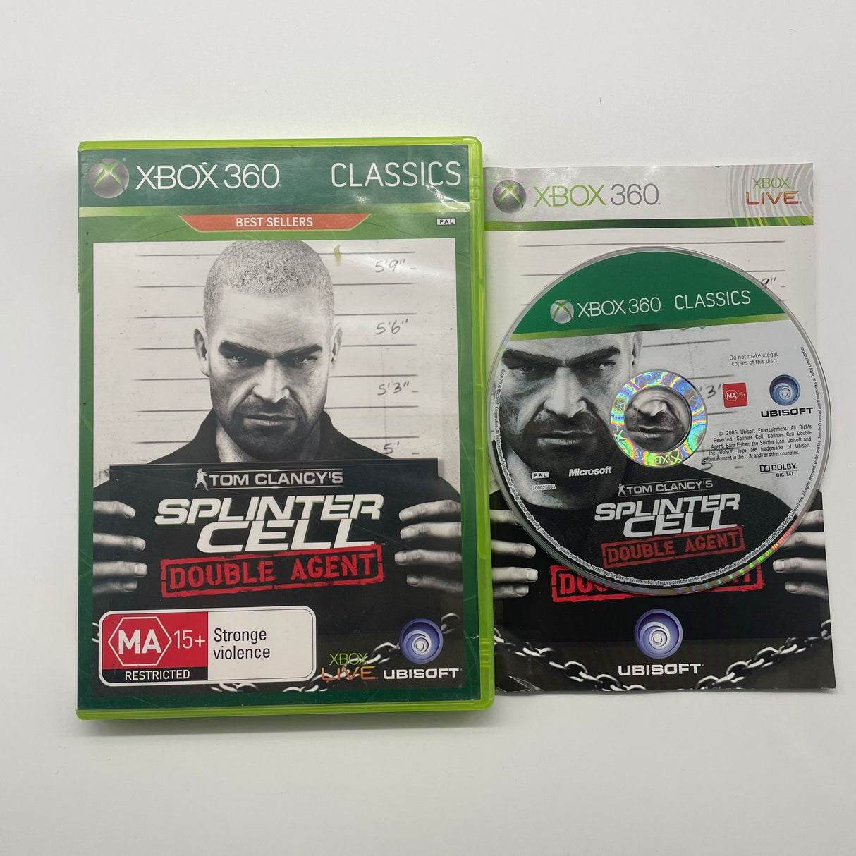 Splinter Cell Double Agent Xbox 360 Game + Manual PAL