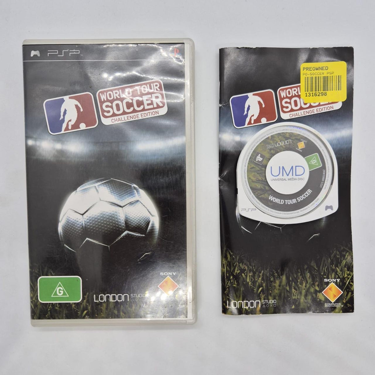 World Tour Soccer Challenge Edition PSP Playstation Portable Game + Manual