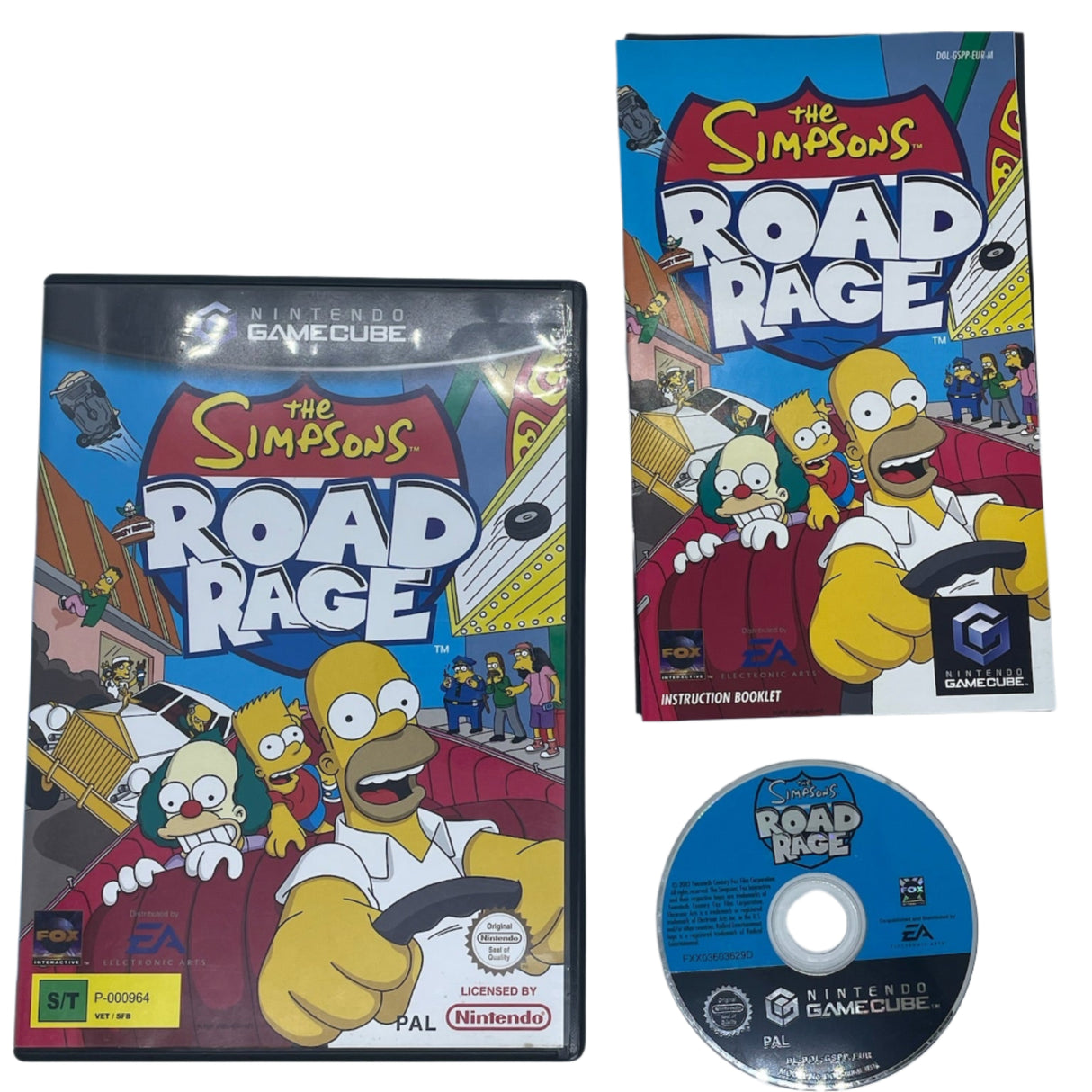The Simpsons Road Rage Nintendo Gamecube Game + Manual PAL