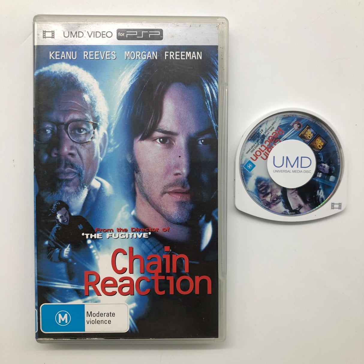 Chain Reaction Keanu Reeves Morgan Freeman PSP Playstation Portable UMD Video Movie