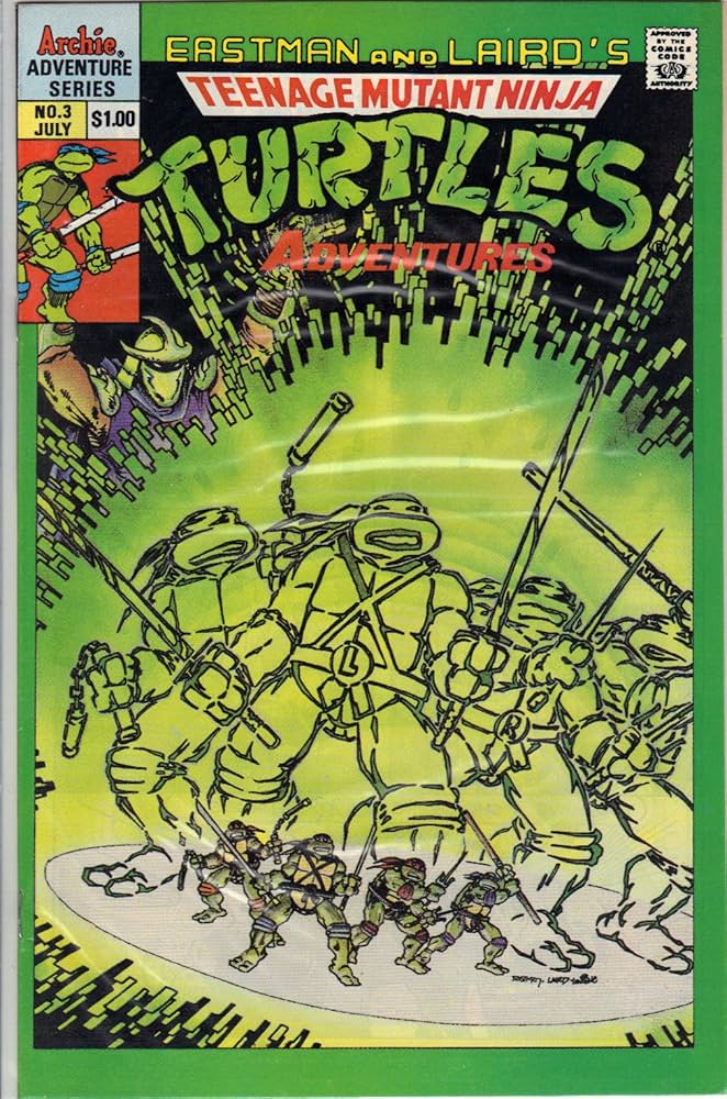 Eastman & Laird's Teenage Mutant Ninja Turtles Adventures #3 July Comic Book