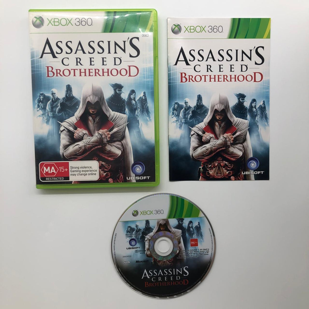 Assassins Creed Brotherhood Xbox 360 Game + Manual PAL