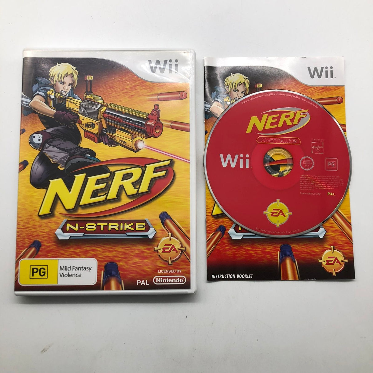 Nerf N-Strike Nintendo Wii Game + Manual PAL 25AU4