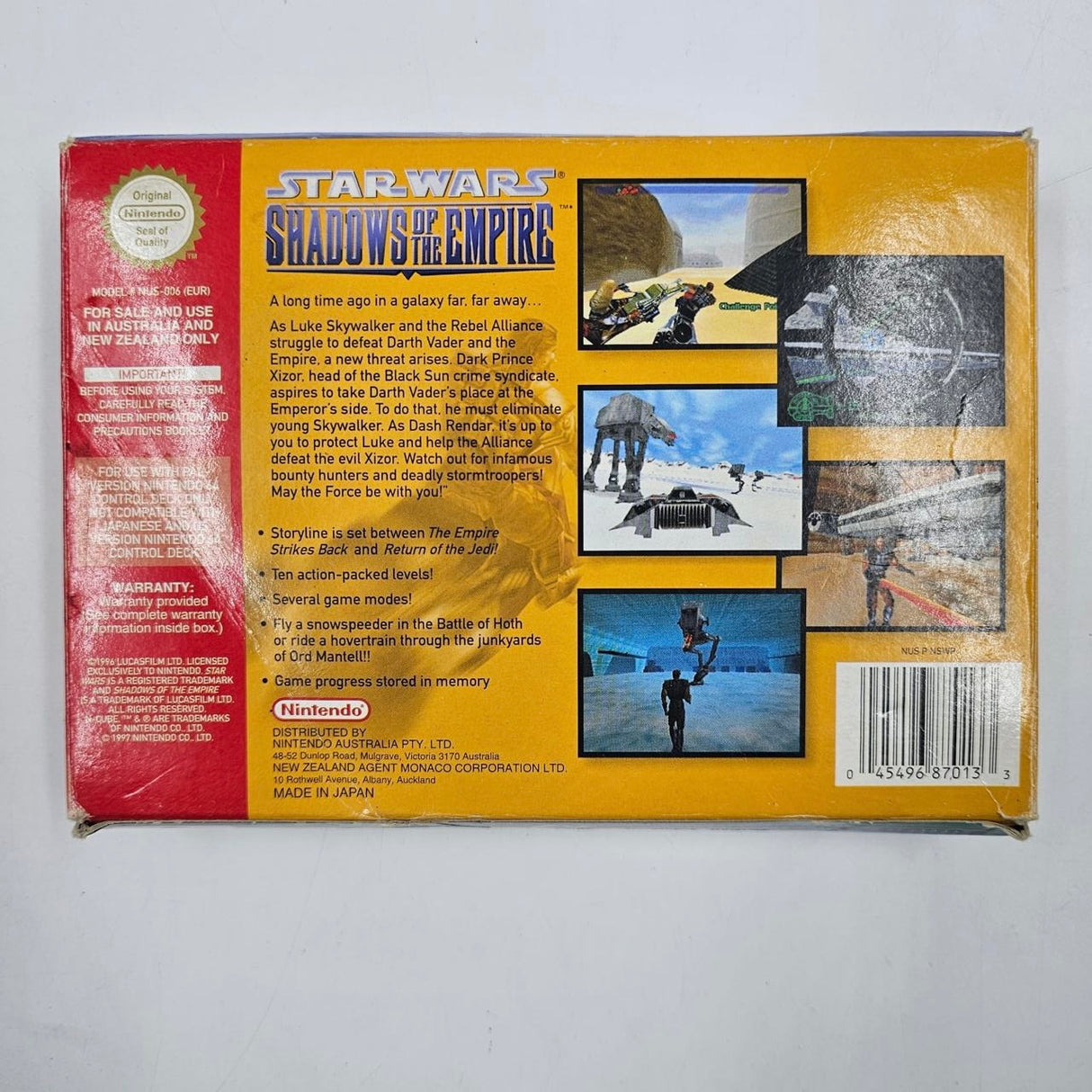 Star Wars Shadows of the Empire Nintendo 64 N64 Game Boxed Complete PAL